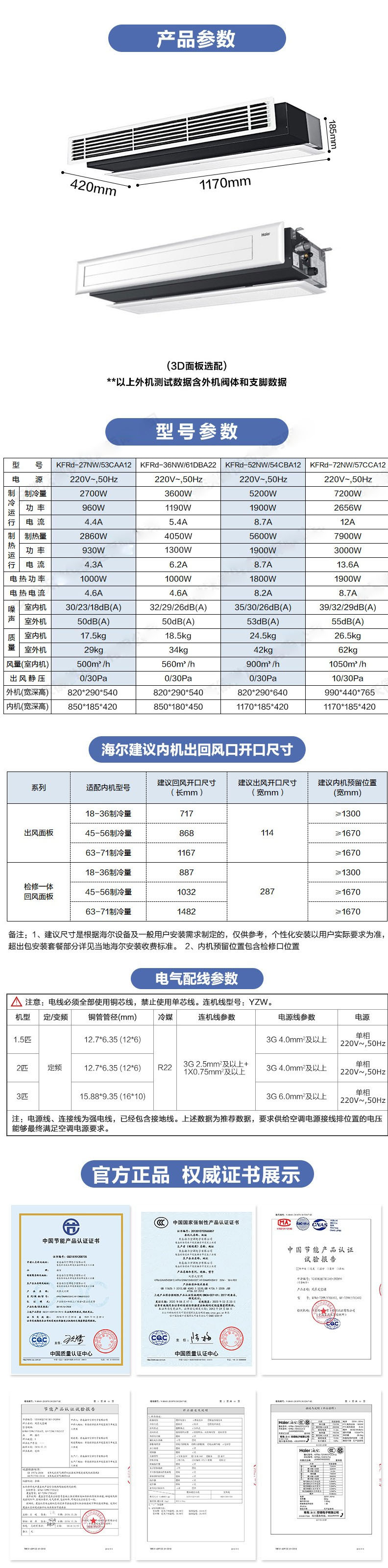 海爾中央空調家用大3匹8 海爾中央空調家用大3匹8